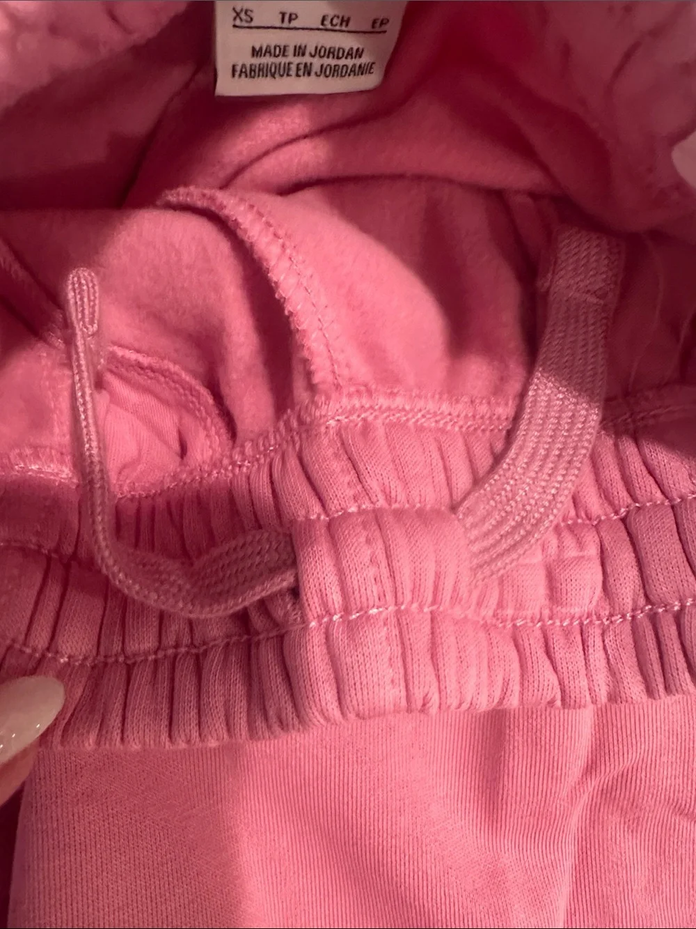 Nike Girls Pink Fleece Joggers with White Logo